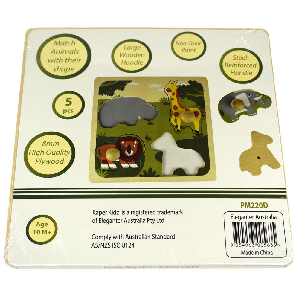 Wooden Farm Animals Peg Puzzle Shape Sorter