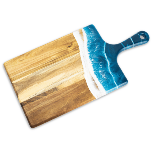 Large Acacia Ocean Vibes Resin Cheese Board