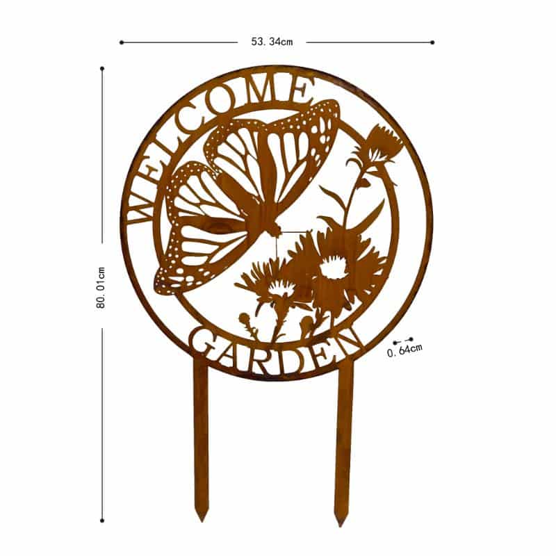 Laser-Cut-Butterfly-Garden-Stake - 80cms