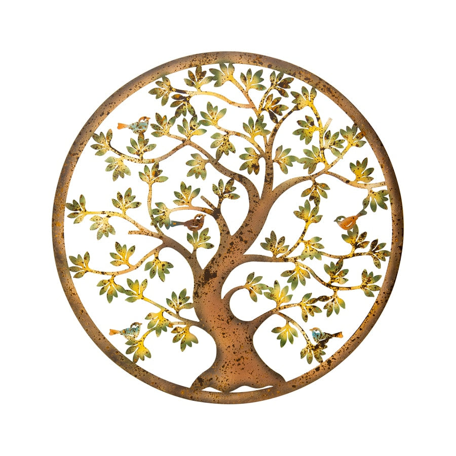 Laser-Cut Colorful Round Tree-of-Life Wall Art - 60x1.3cms
