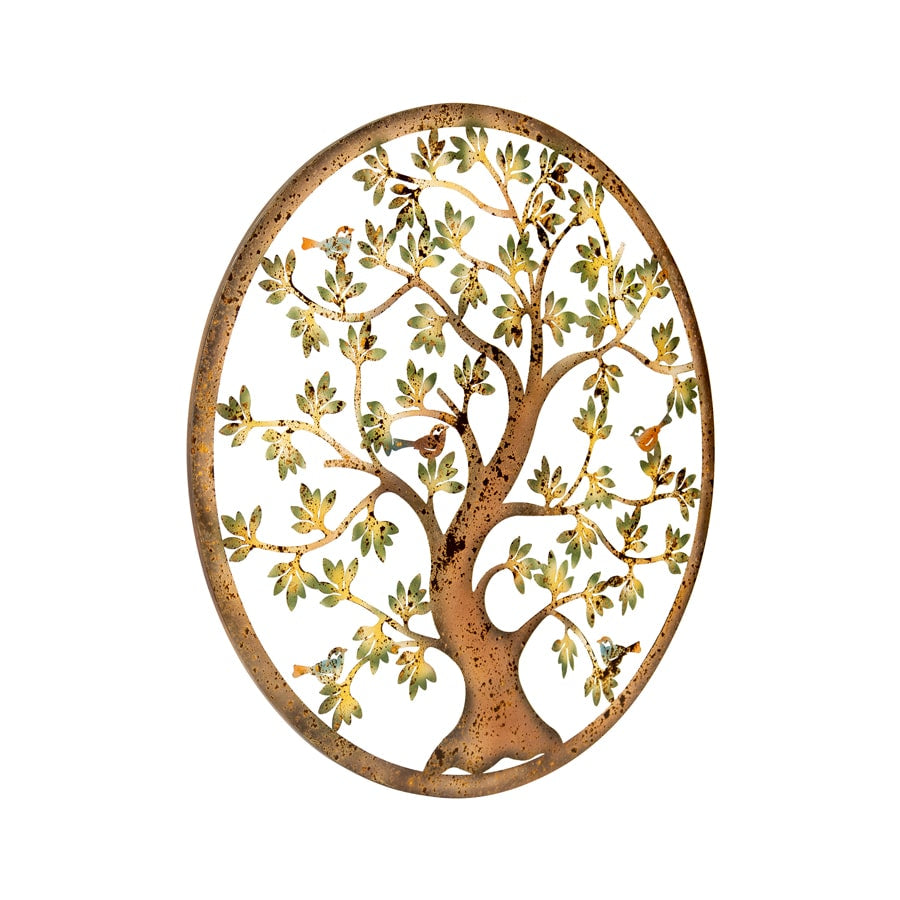 Laser-Cut Colorful Round Tree-of-Life Wall Art - 60x1.3cms