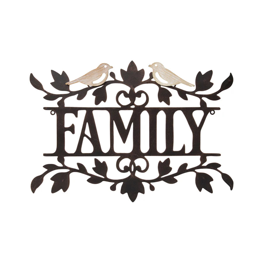 Laser-Cut Lovebirds Family Wall Art 50cms