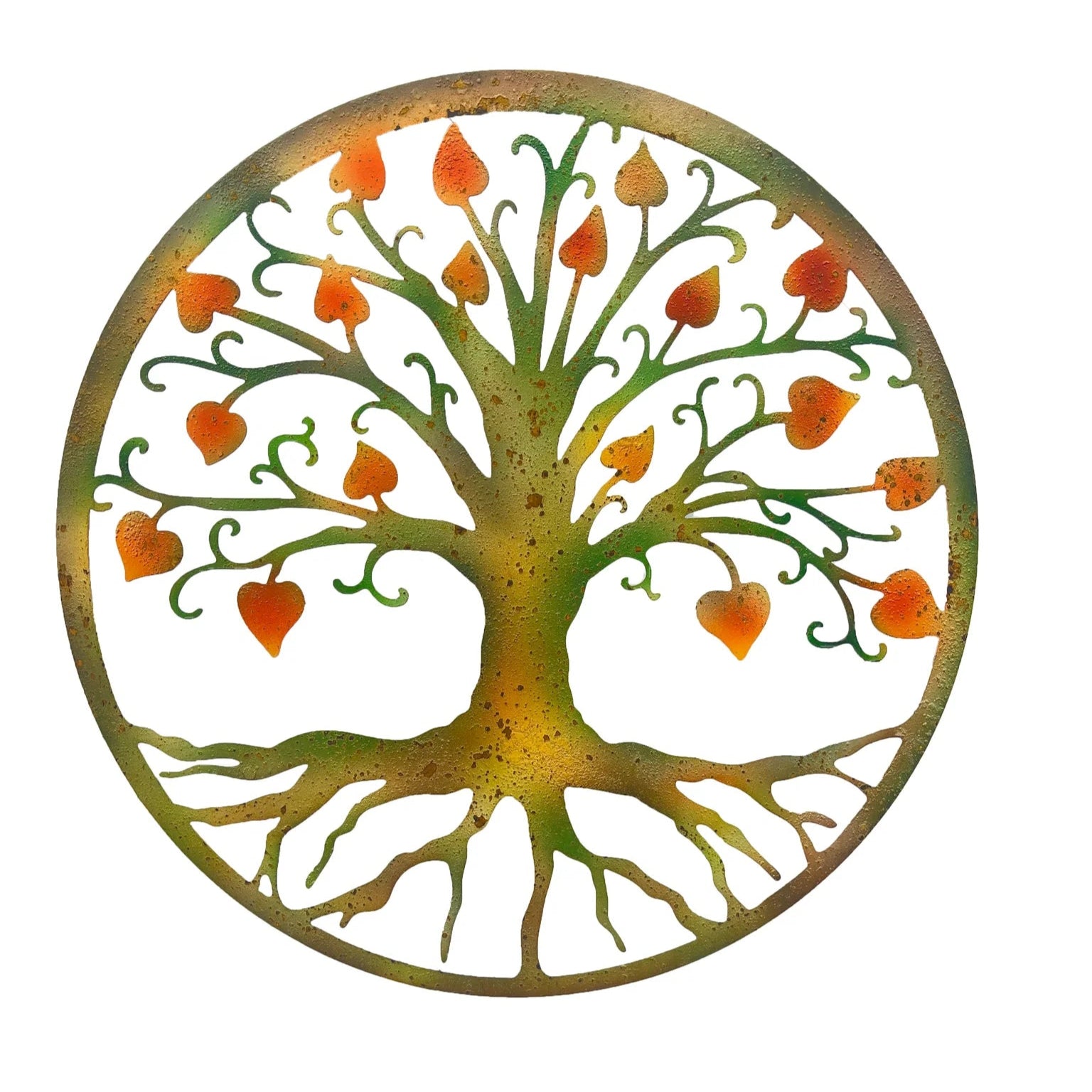 Laser- Cut Round Tree of Life with Roots Wall Art - 60cms
