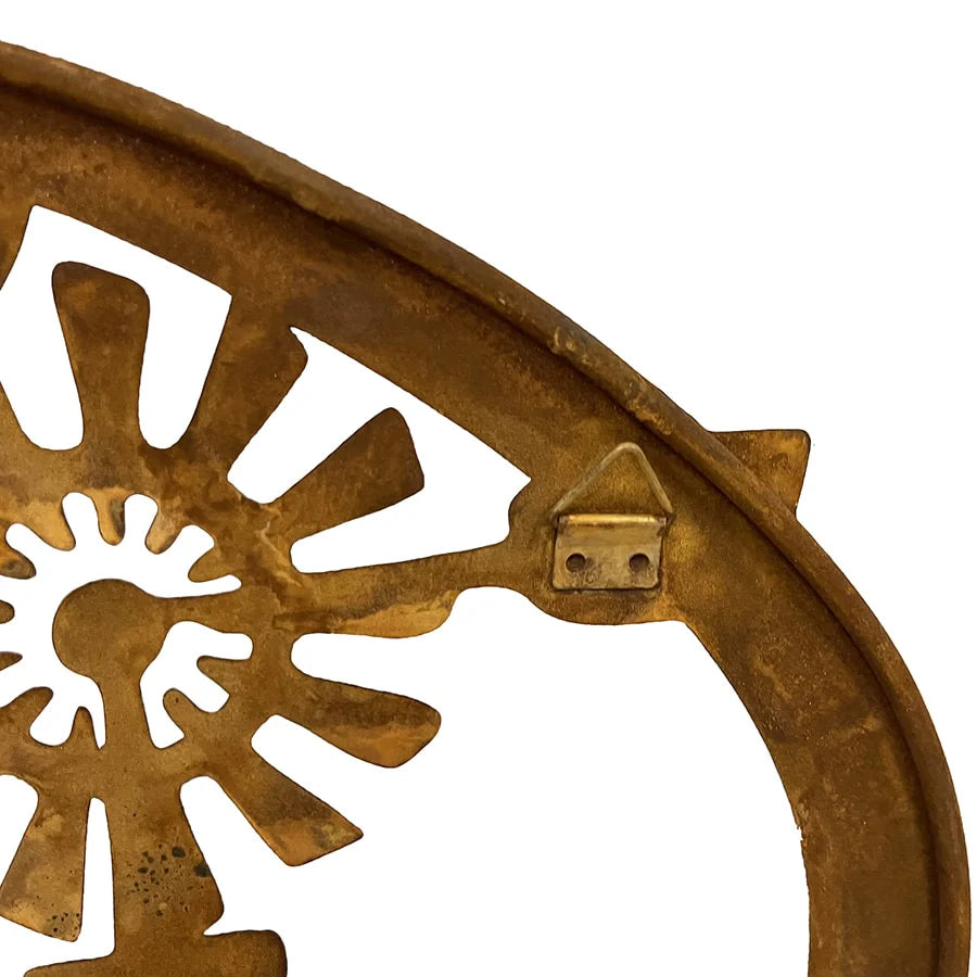 Laser-Cut Welcome With Cow & Windmill Wall Art