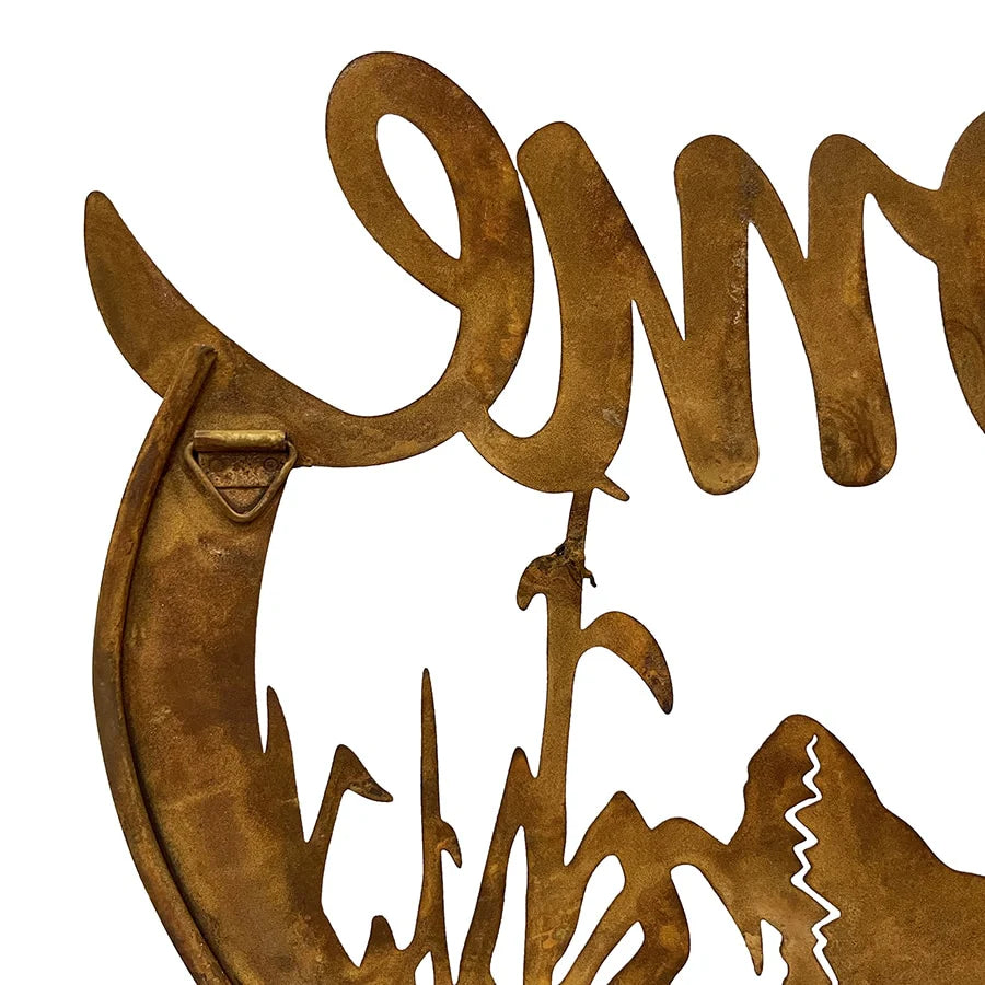 Laser-cut Welcome with Chicken Family Wall Decor 60cms