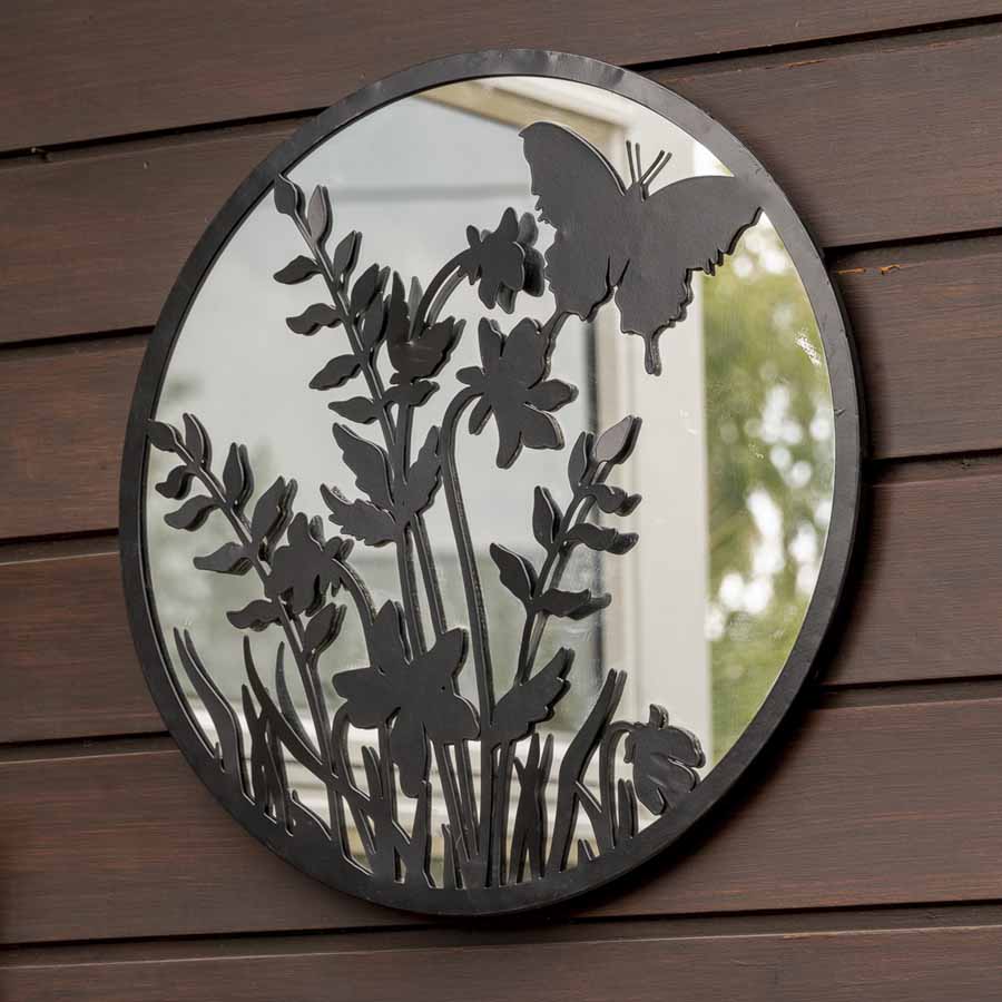 Laser Cut Butterfly Mirror Wall Decor 50cms