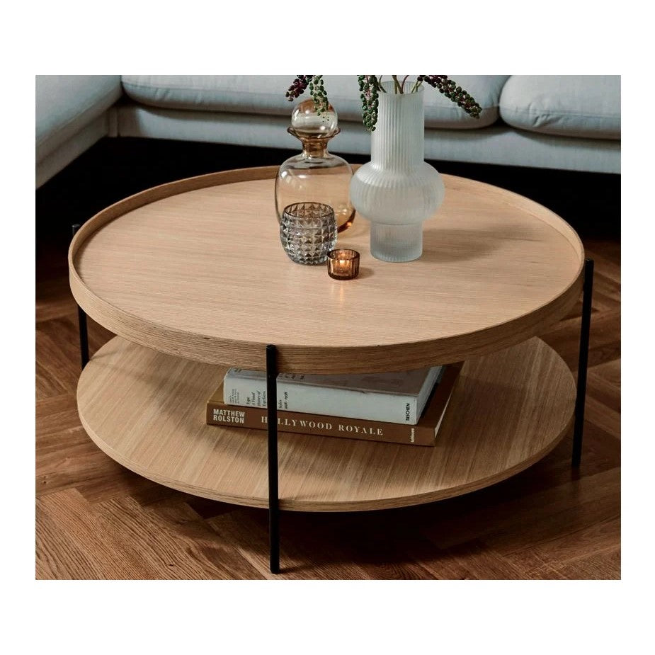 Layered Shadows Wooden Coffee Table 87cms (Available in 2 Colors)