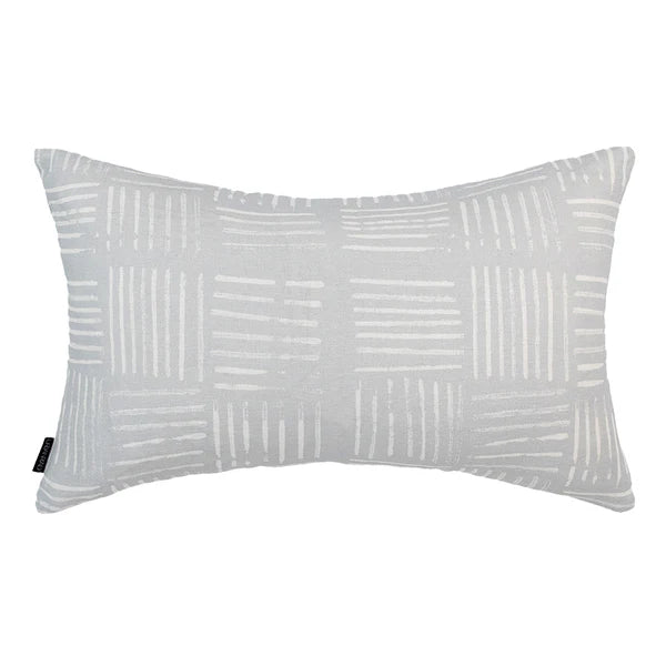 Leafy Lines Lumbar Linen Cushion - 50X30cms