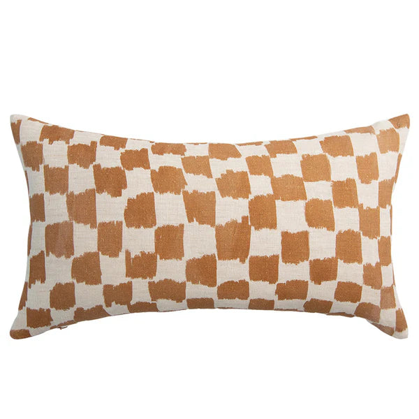 Leafy Lumbar Double-Sided Pattern Cushion - 50x30cms
