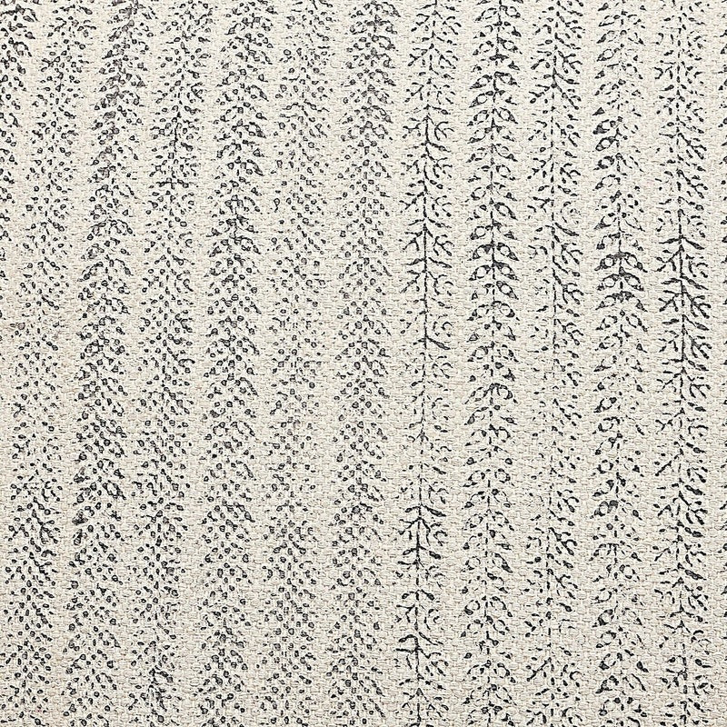 Leafy Pattern White Ottoman Cover