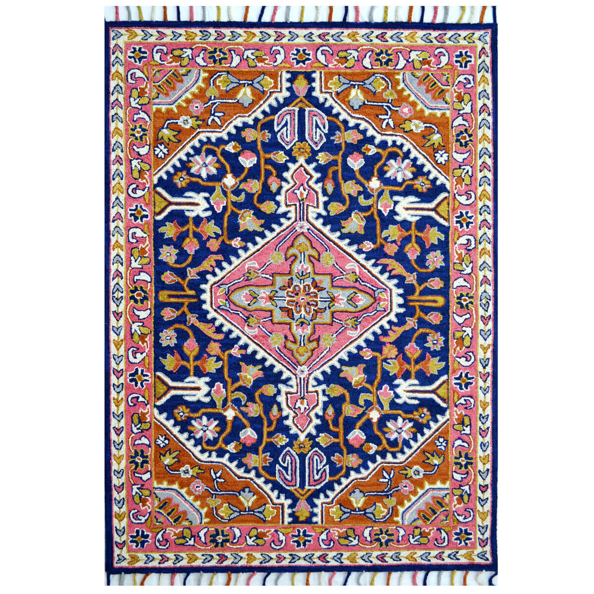 Leland Handmade Woolen Rug - Navy - Floor Runner