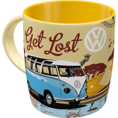 "Let's Get Lost" Ceramic Coffee Mug In Gift Box