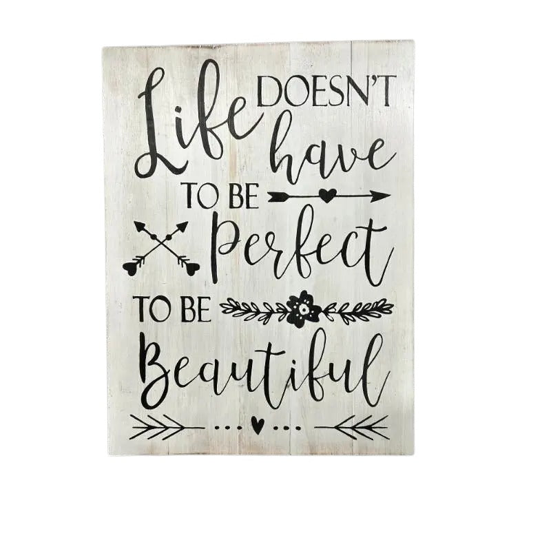 Life Beautiful Wall Art - 30x3x40cms