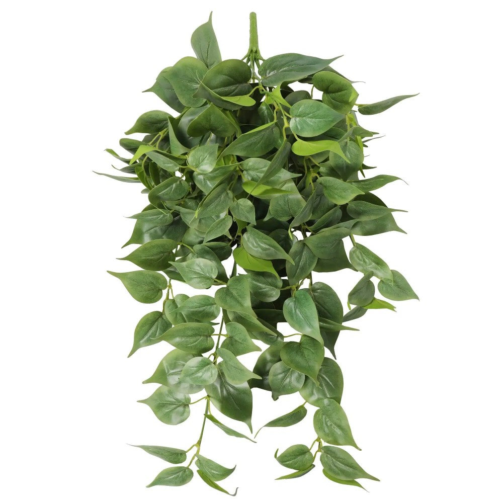 Lifelike Artificial Philodendron Hanging Bush 75cms