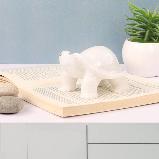 Lifelike Marble Turtle Figurine 10cms - Available in 3 Colors