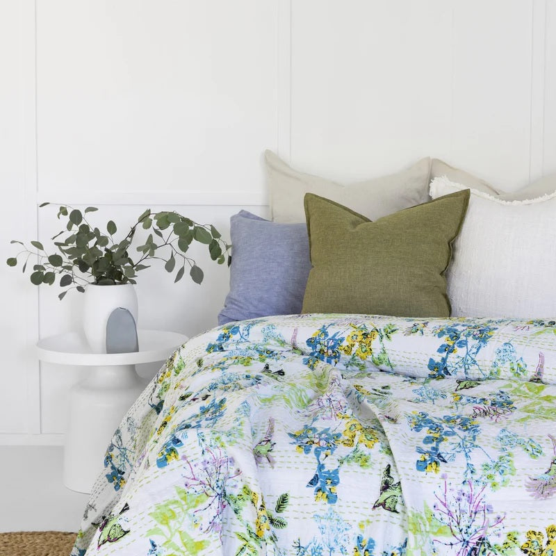 Lily Dream Meadow Cotton Bedspread