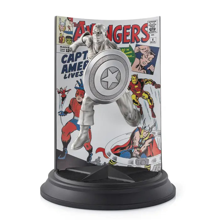 Limited Edition Captain America The Avengers Pewter Figurine - Silver