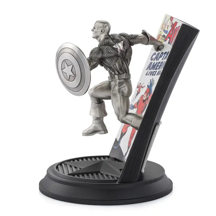 Limited Edition Captain America The Avengers Pewter Figurine - Silver