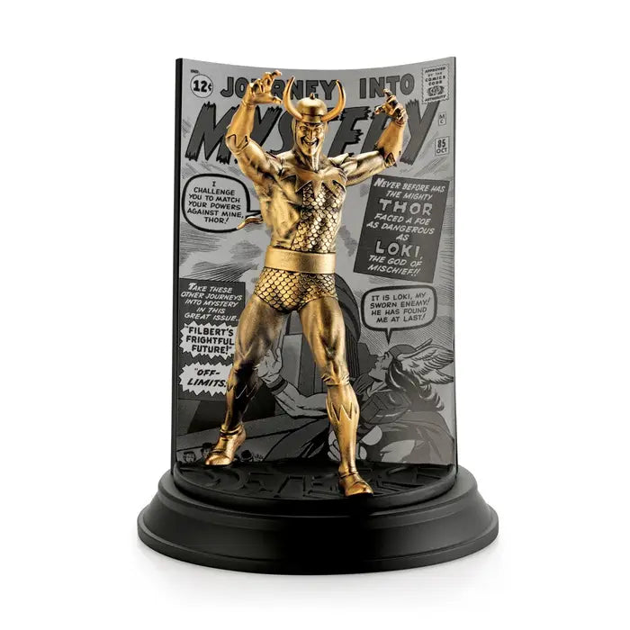 Limited Edition Gilt Loki Journey into Mystery Pewter Figurine - Gold