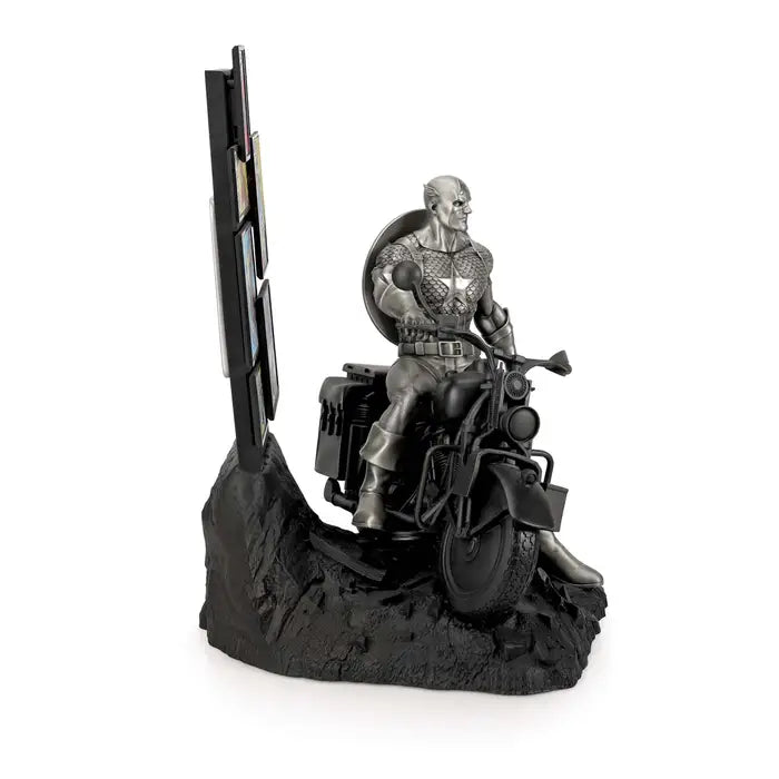 Limited Edition Origins Gilt Captain America Pewter Figurine - Silver