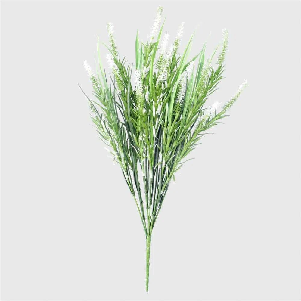 Long Artificial White Lavender Stem 50cms