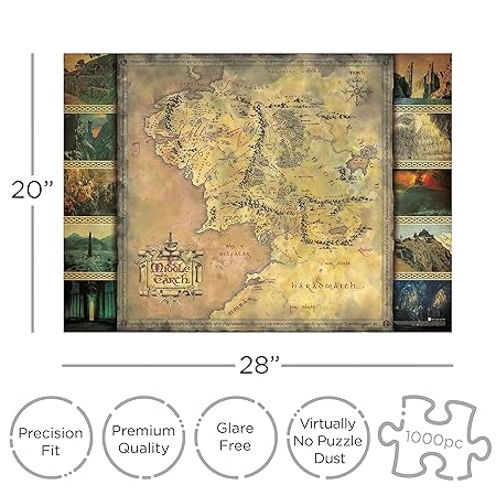 Lord of the Rings Map 1000 Piece Puzzle