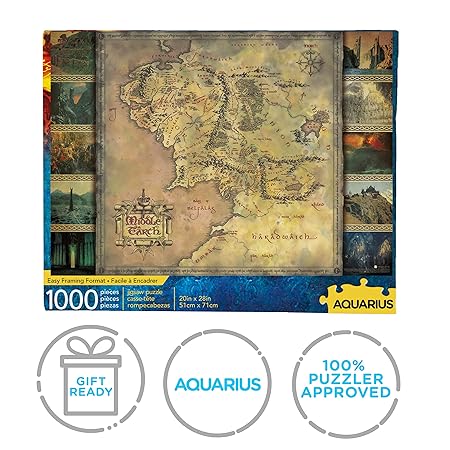 Lord of the Rings Map 1000 Piece Puzzle