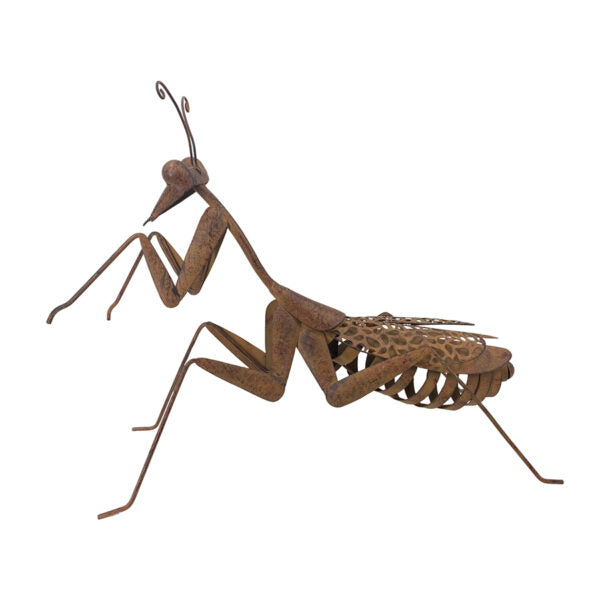 Lucky Praying Mantis Metal Outdoor Decor Small