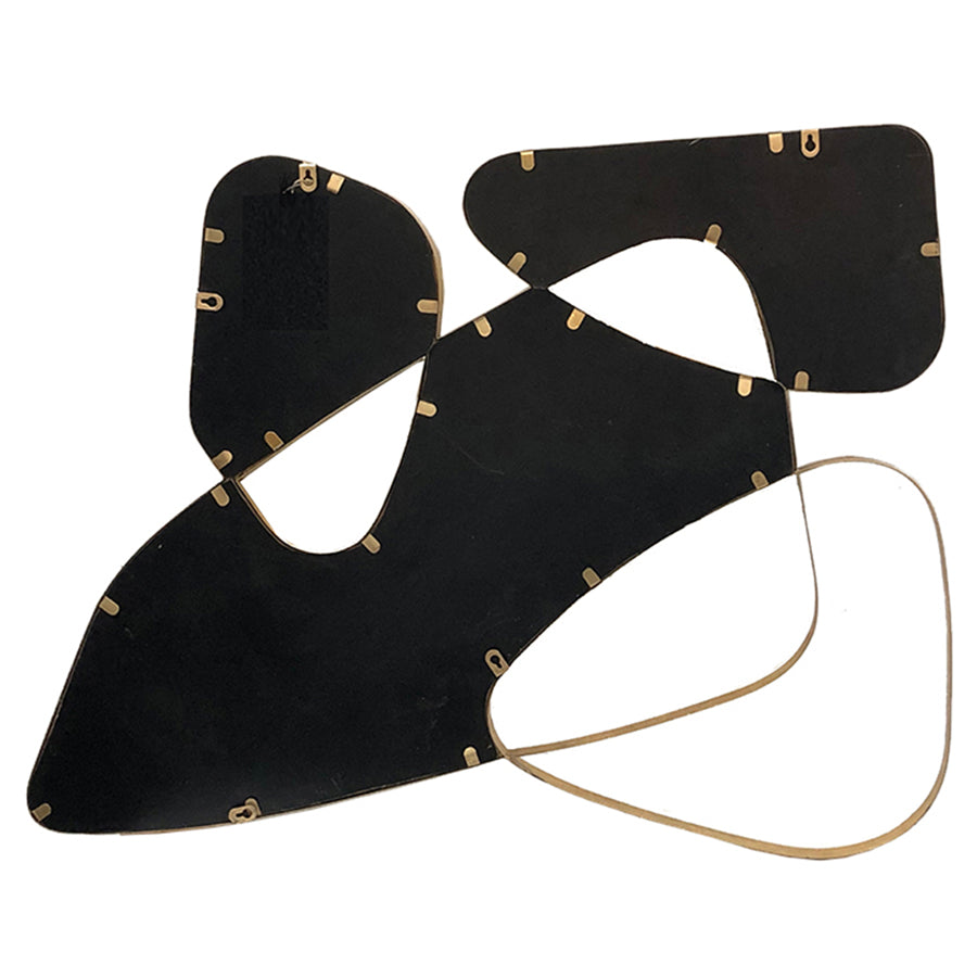 Lustre Gold 4-Frame Asymmetric Wall Mirror - 94cms