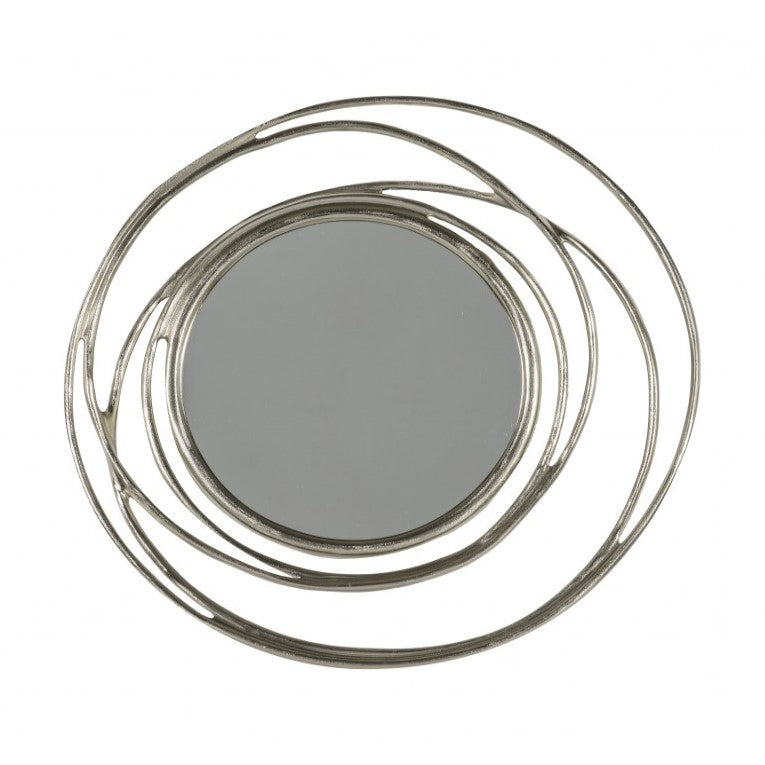 Grand Satin Silver Frame Wall Mirror