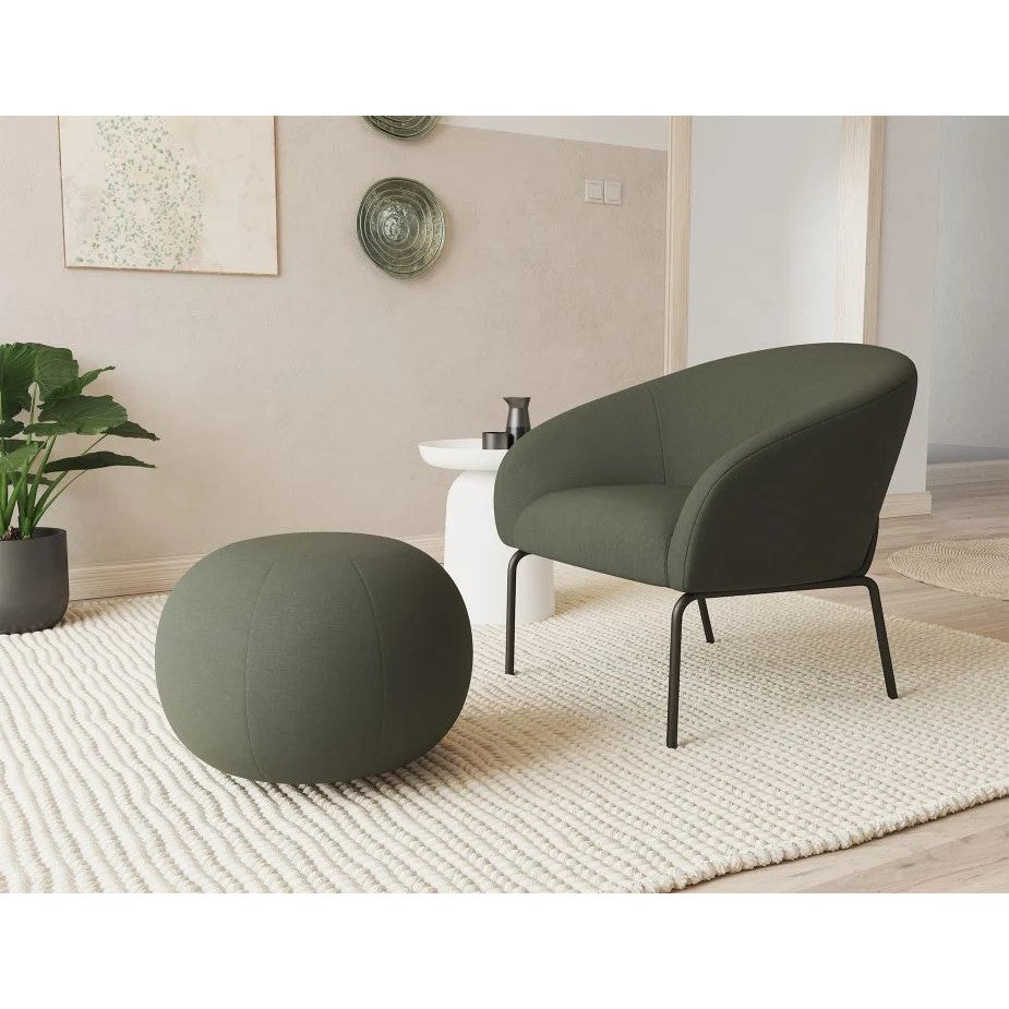 Luxe Loung Single Seater Sofa - Matt Black Legs (Available in 4 Colors)