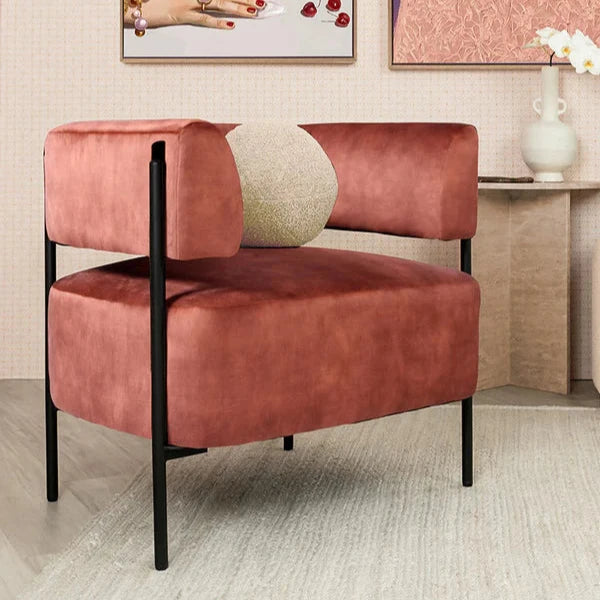 Luxurious Copper Brown Mottled Velvet Teo Chair