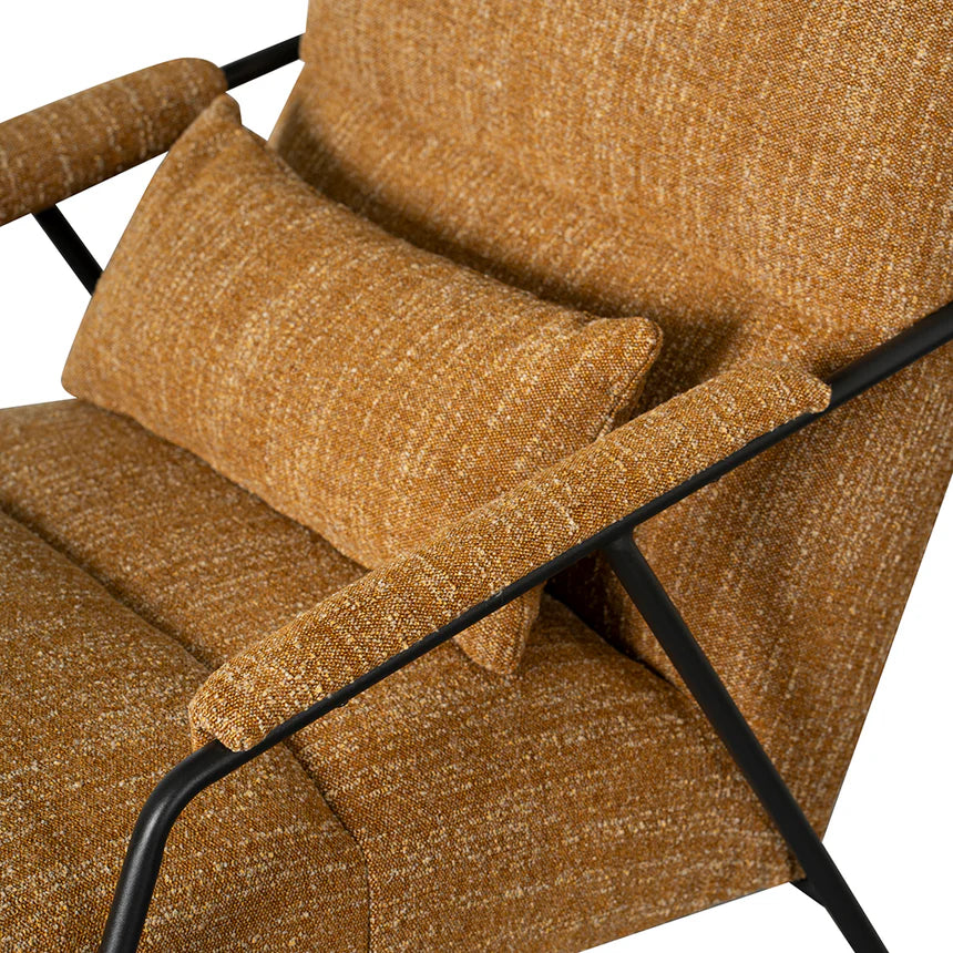 Luxurious Fabric Armchair - Ginger Brown