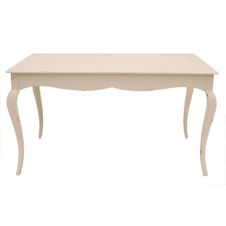 Luxurious French Style Dining Table - Distressed White