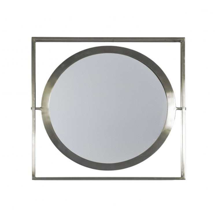Luxurious Luster Metal Framed Mirror Zinc 61cms