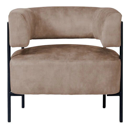 Luxurious Oxford Tan Mottled Velvet Teo Chair