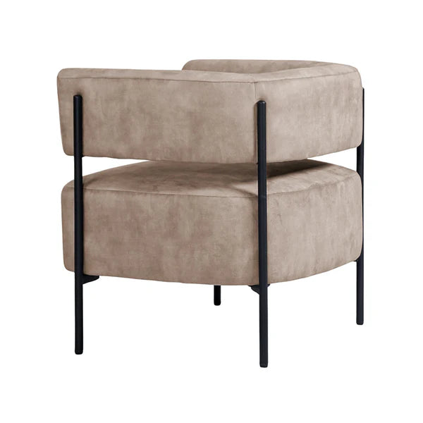 Luxurious Oxford Tan Mottled Velvet Teo Chair