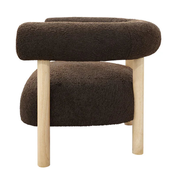 Luxurious Sherpa Chocolate Rocco Armchair