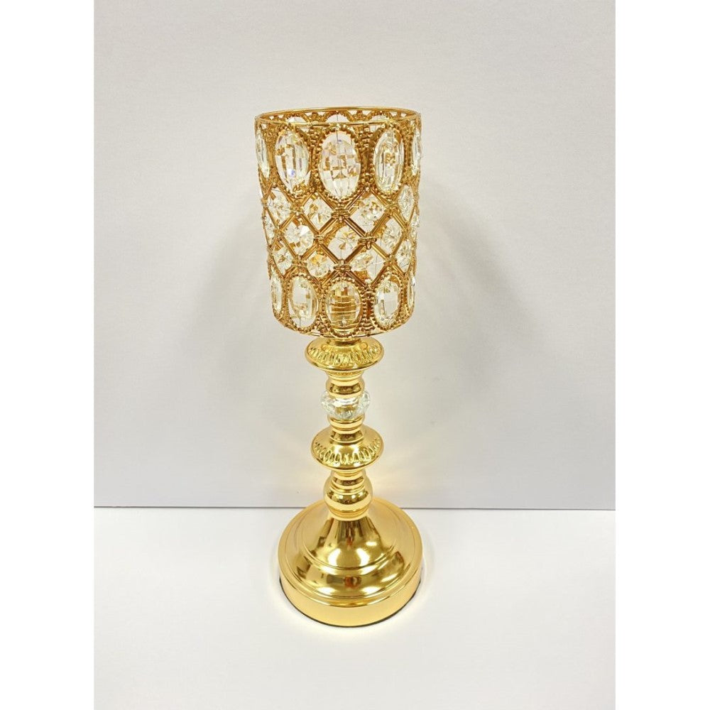 Luxury Crystal Gold Candlestick