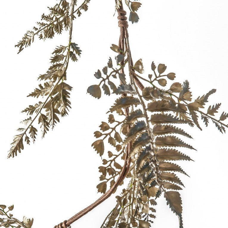 Artificial Morgan Leaf Garland Champagne Gold