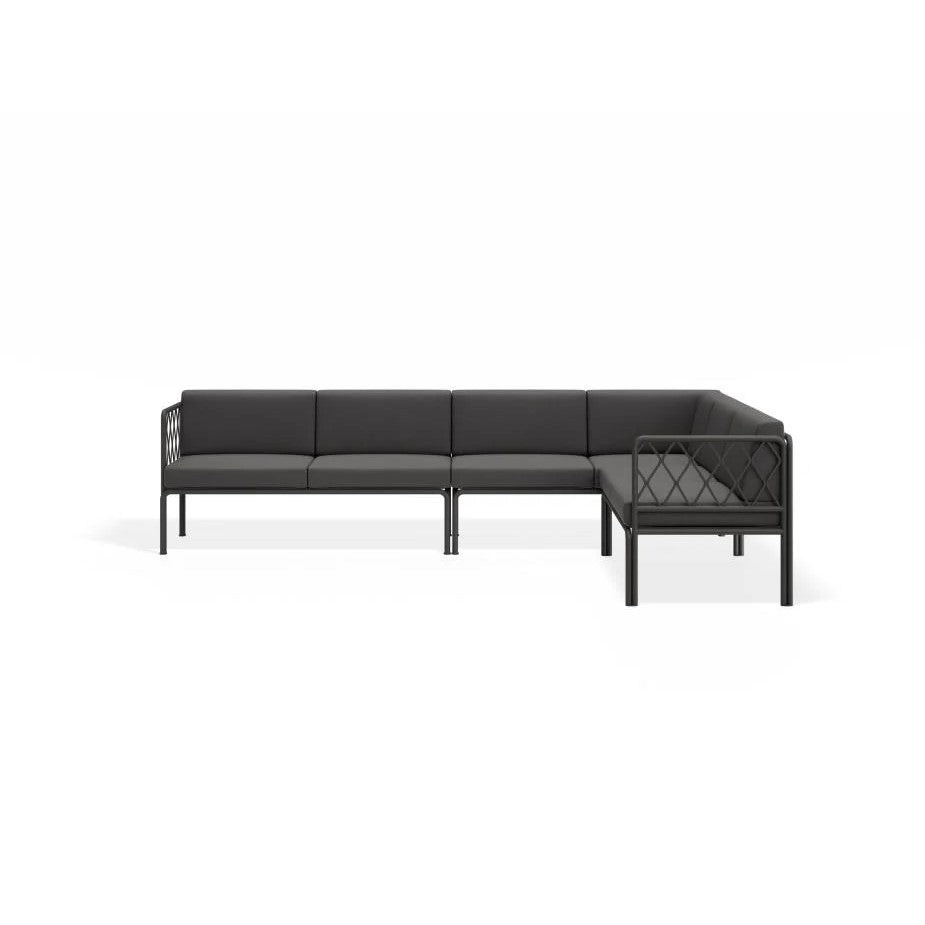 Luxury Outdoor Charcoal Left Corner Sofa - Granite Grey