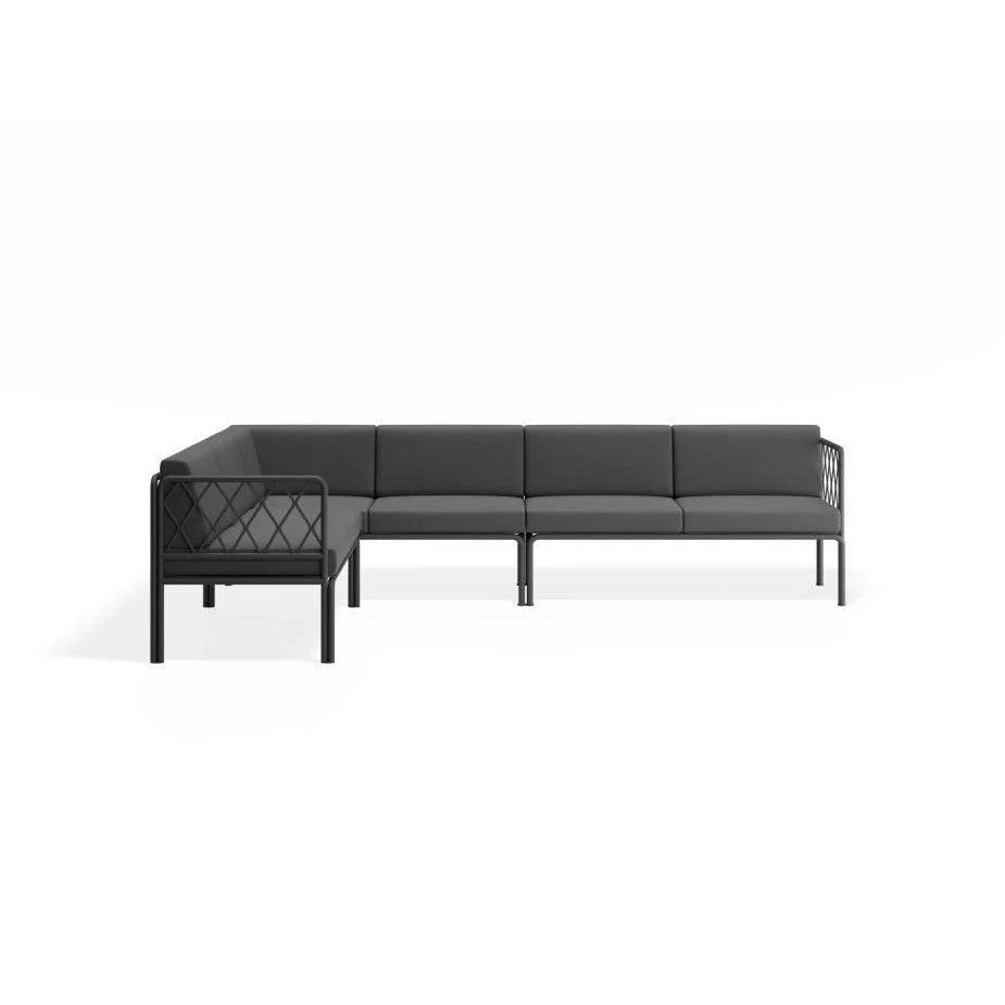 Luxury Outdoor Charcoal Right Corner Sofa - Sandy Grey