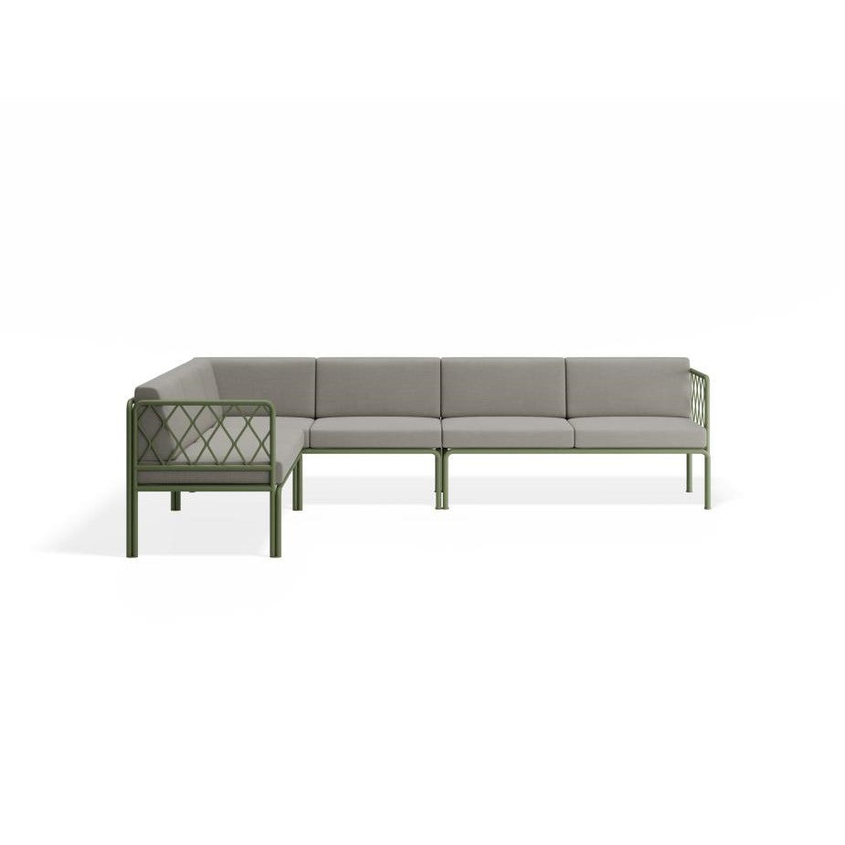 Luxury Outdoor Green Left Corner Sofa - Sandy Grey
