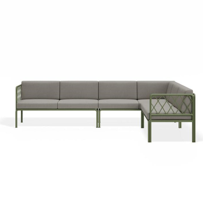 Luxury Outdoor Green Right Corner Sofa - Sandy Grey