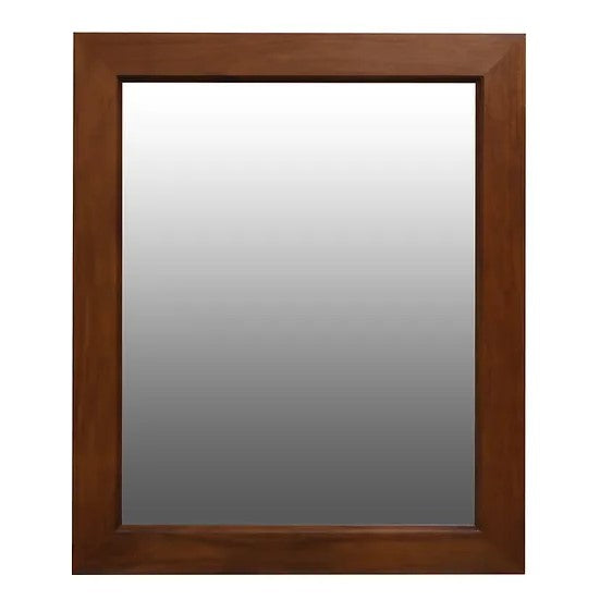 Luxury Solid Mahogany Timber Wall Mirror 120 x 100cms - Brown
