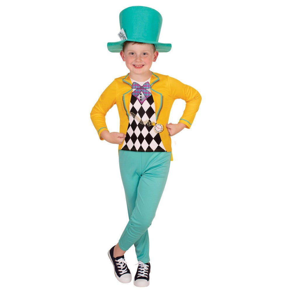 Mad Hatter Classic Child Boy's Costumes (Available in 2 Sizes)