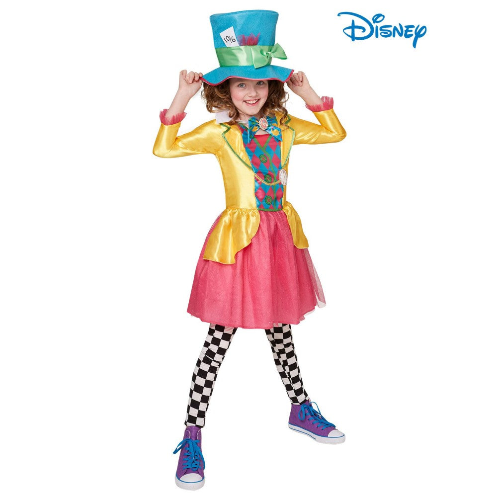 Mad Hatter Deluxe Girl's Costumes (Available in 3 Sizes)