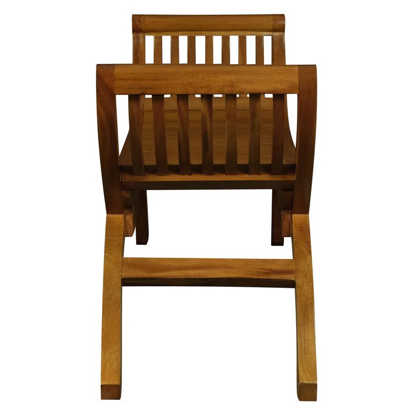 Maeve Solid Timber Double Seater Bench - Light Brown