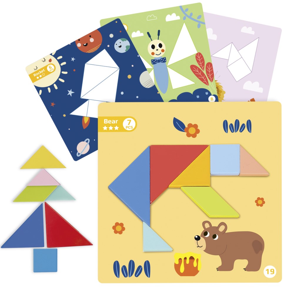 Magnetic Tangram Play Brainteaser Puzzle