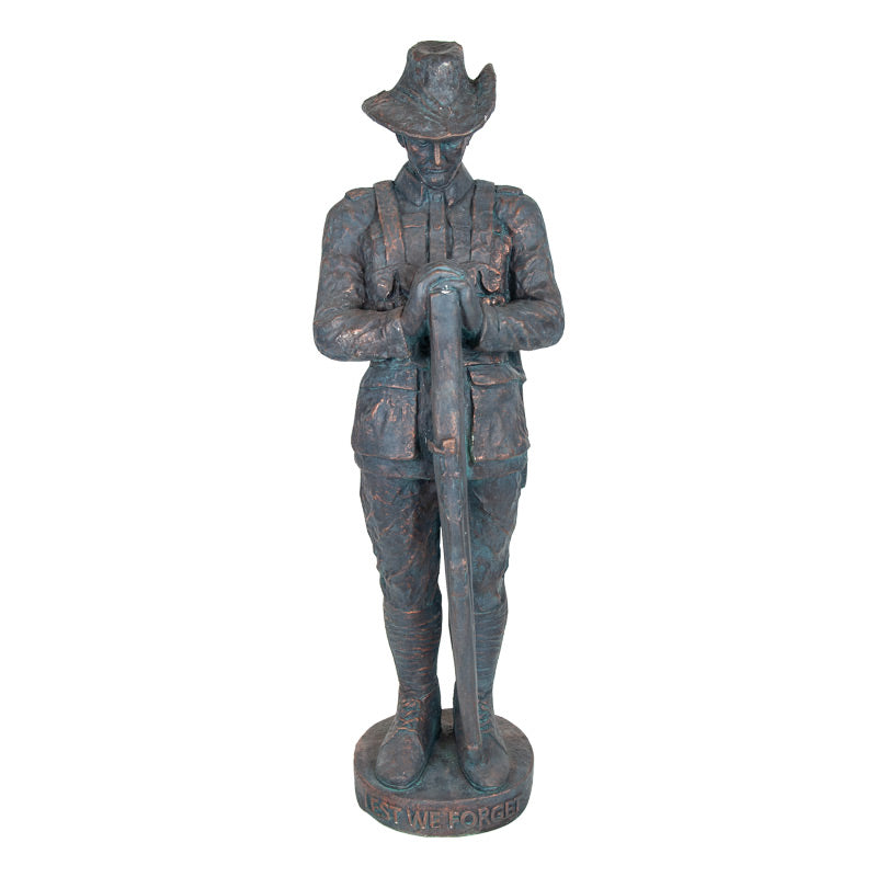 Majestic Anzac Statue Fiber Clay Garden Decor - 105cms